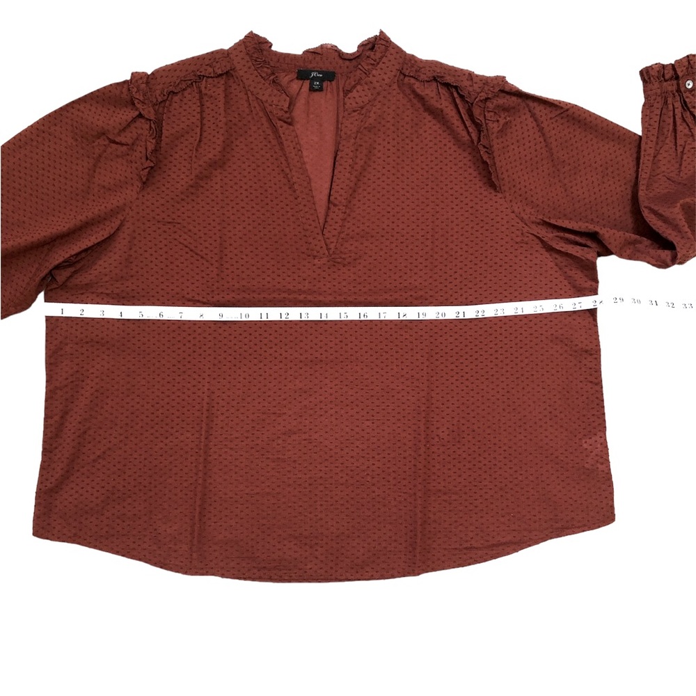 🎉HP 🛍🎊 J Crew Ruffle-trim V-neck Popover Clip Dot - Picture 7 of 7